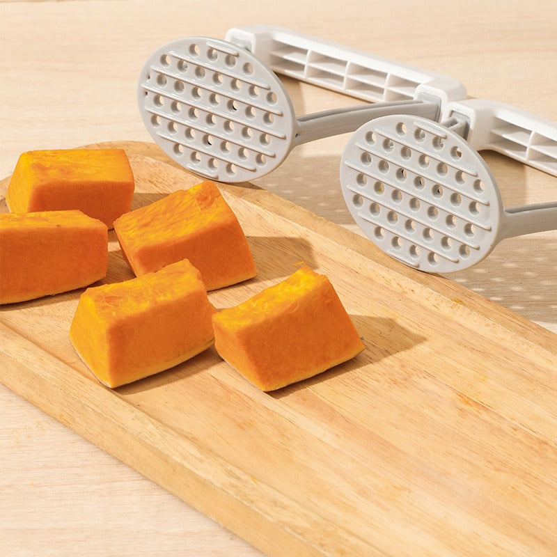 White Potato Masher – Lightweight One‑Press PP Potato Masher for Smooth Mashed Potatoes & Vegetables