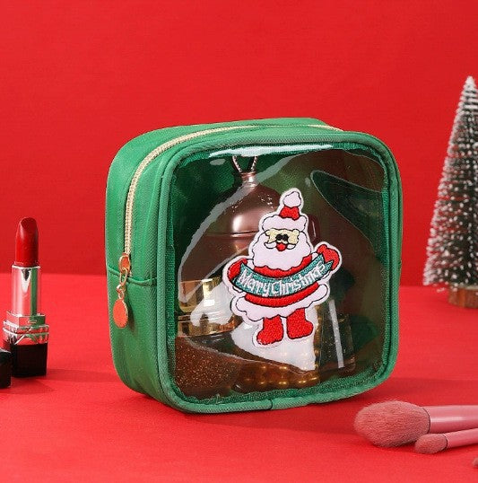 Christmas Clear Makeup Bag