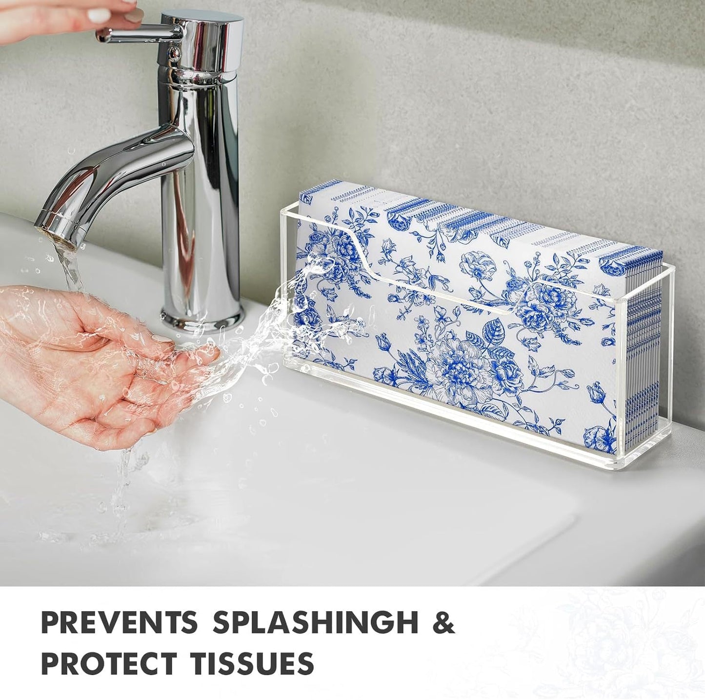 Clear Acrylic Napkin Holder – Modern Countertop Tissue Organizer