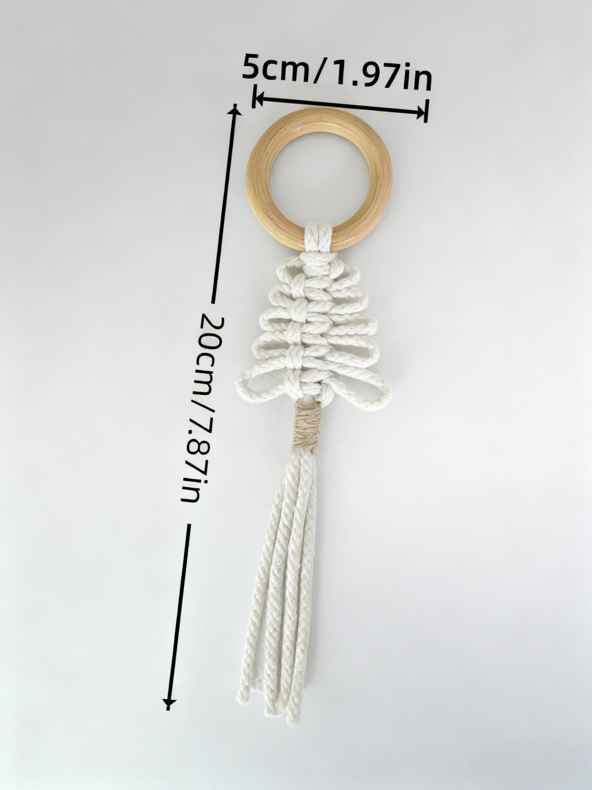 Macrame Napkin Ring – Hand‑Woven Cotton Rope Napkin Holder with Wooden Ring for Table Decor