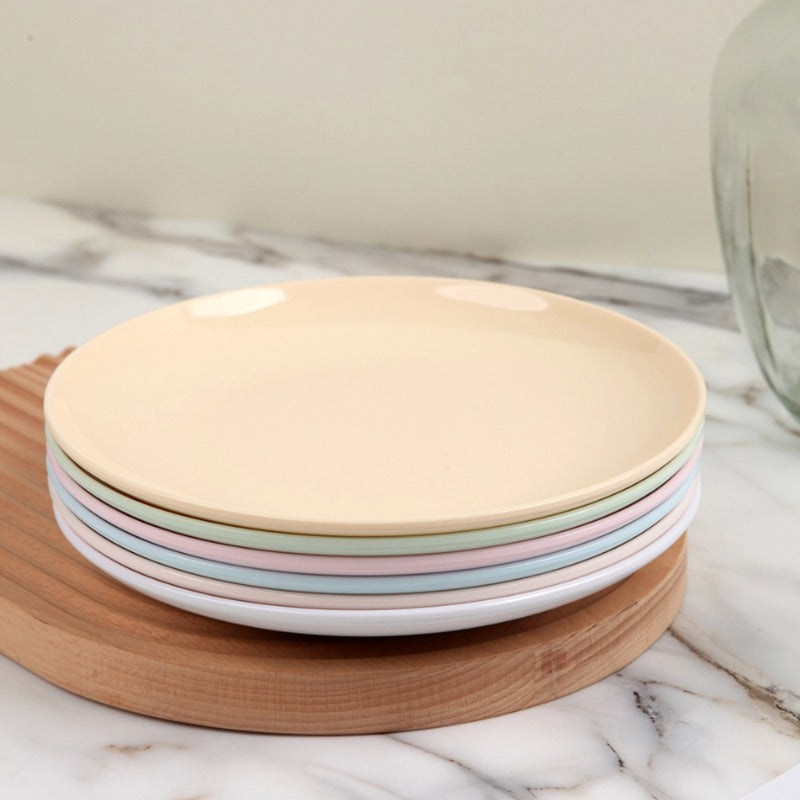 Melamine Dinner Plate – 8 Inch Round Lightweight Tableware Plate for Dining & Serving