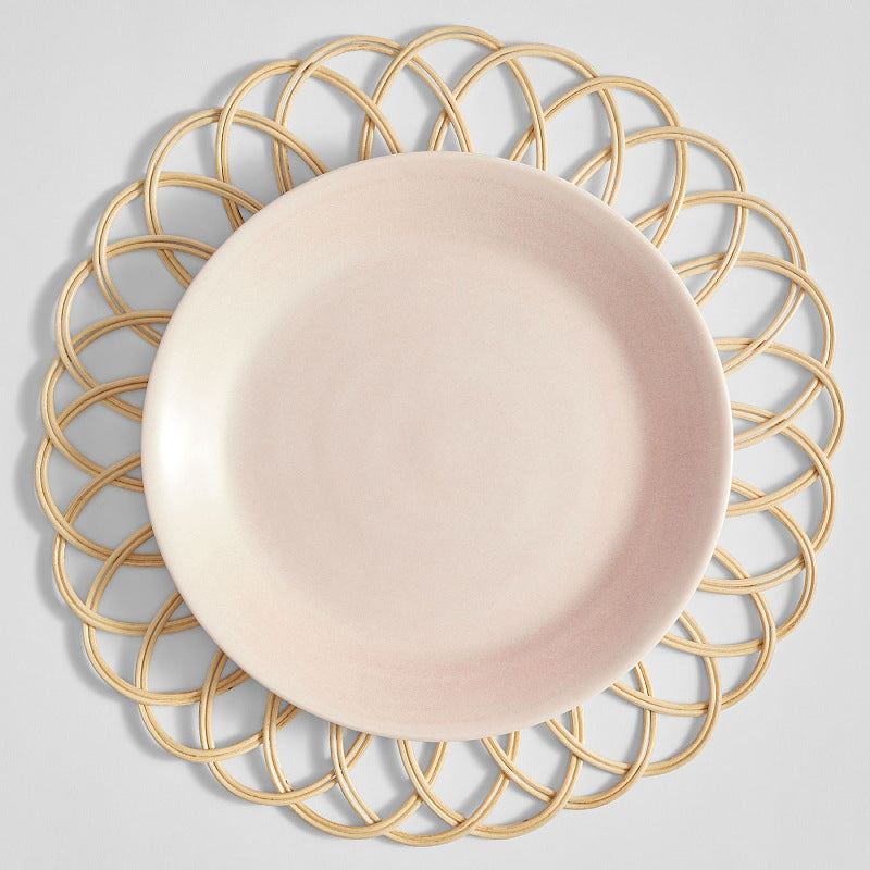 Handwoven Rattan Placemat – Rustic Table Mat & Coaster Collection