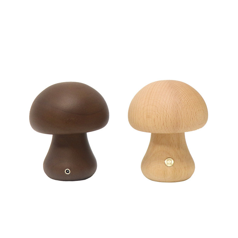 Ins Mushroom Night Light – Touch LED Bedside Ambient Lamp