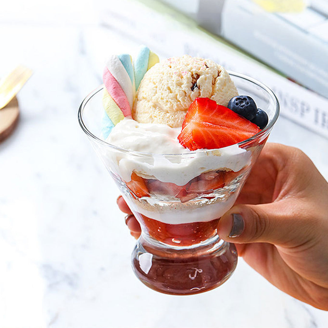 Nordic Glass Dessert Cup – Ice Cream, Yogurt & Sundae Bowl