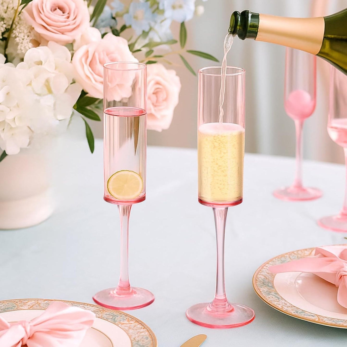 Plastic Champagne Flute Set – Durable Stemmed Party Glasses