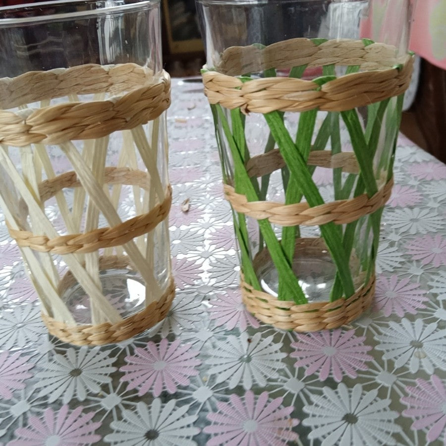 Handwoven Vase Cover – Natural Wicker Decorative Vase Sleeve