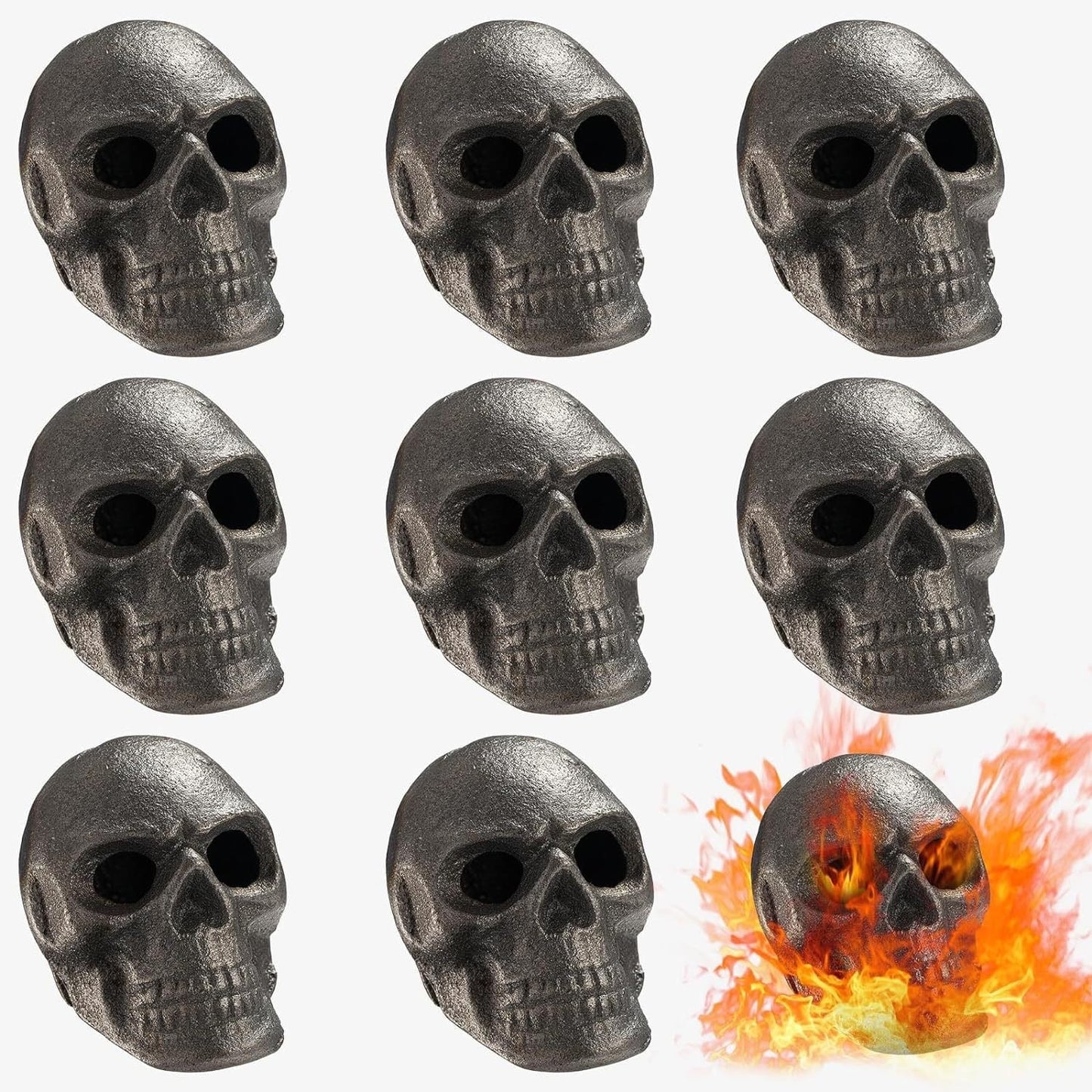 Skull-Themed Metal Décor – Halloween Party & Outdoor Accent