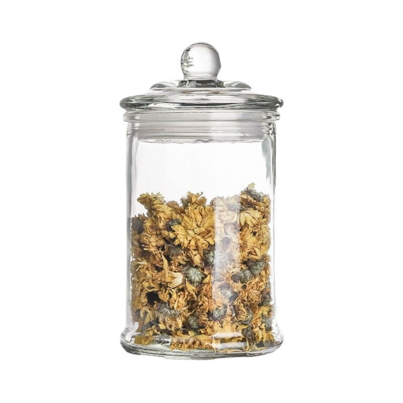 Glass Storage Jar with Lid – Airtight Container for Tea, Grains & Dry Goods