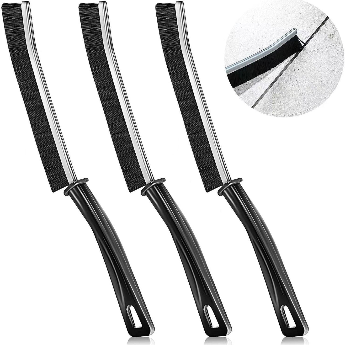Narrow Gap Cleaning Brush – Long Handle Crevice Scrub Brush for Bathroom, Kitchen, Tile Grout, Corners, Grooves & Tight Spaces
