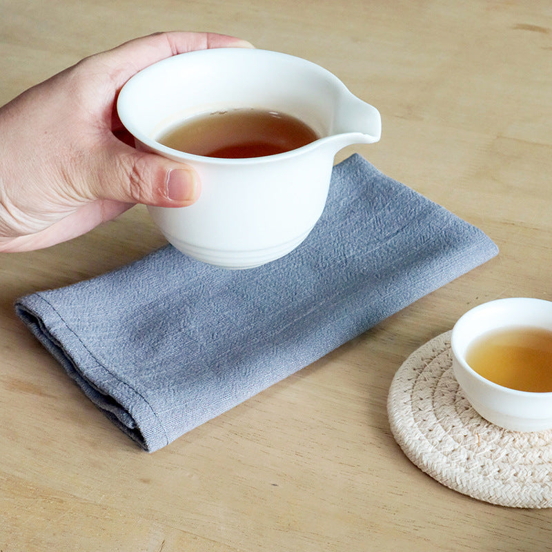 Japanese Style Solid Color Cotton Linen Napkin, Kitchen Tea Towel, Baking Cloth & Table Linen