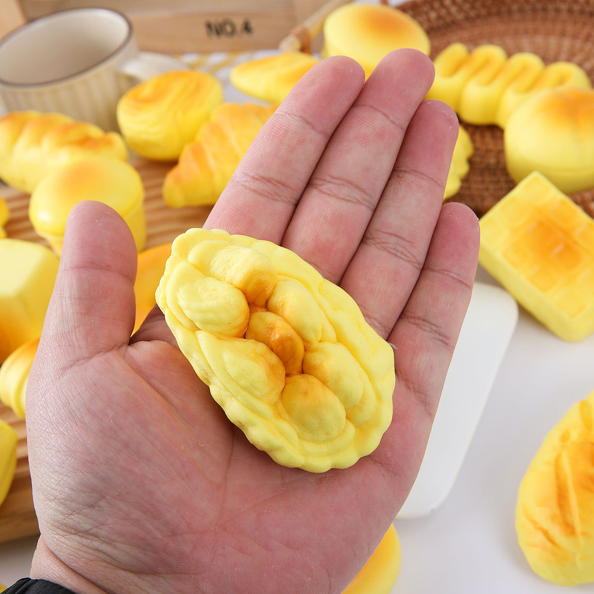 Soft Bread Squishy Toy – Slow Rising Cake Stress Relief Fidget Toy