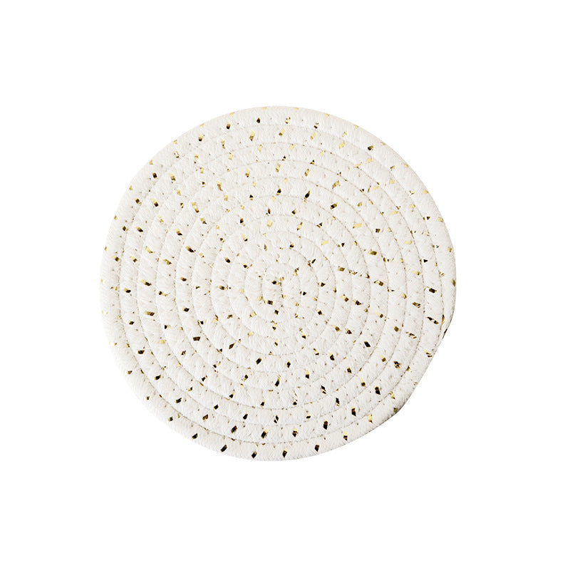 Handwoven Cotton Rope Trivet, Multi-Purpose Kitchen Table Mat & Heat Resistant Coaster