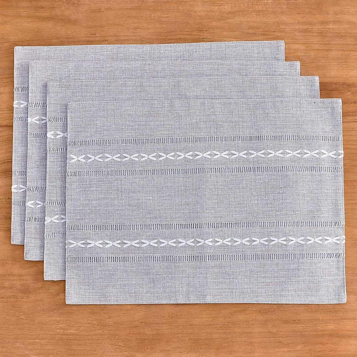 Woven Cotton Linen Placemat, Natural Heat-Resistant Table Mat for Coffee, Tea and Dining