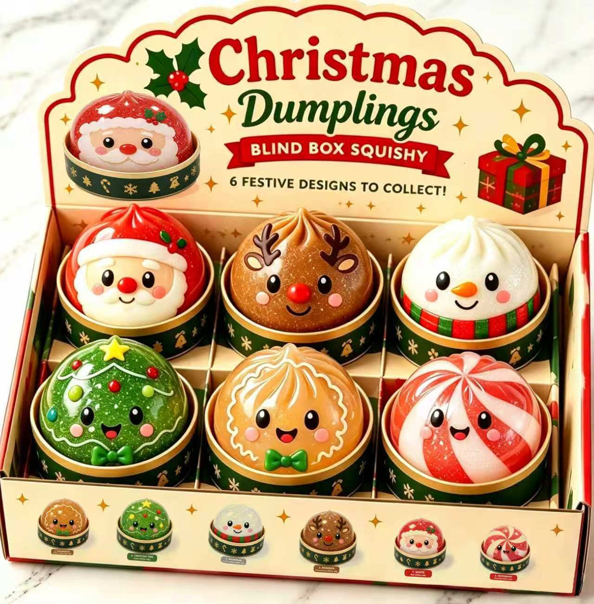 Christmas Dumpling Blind Box Squishy