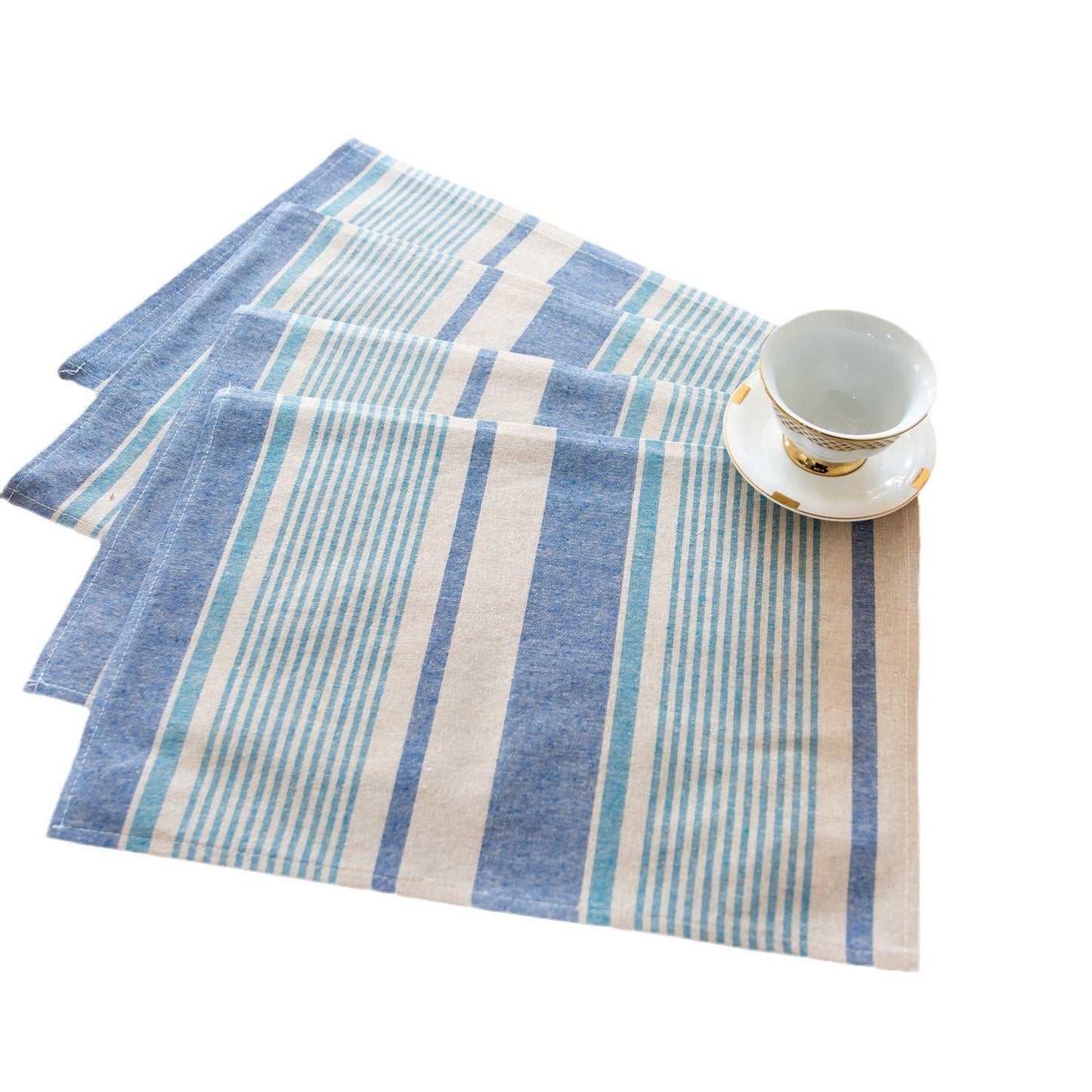 Striped Cotton Linen Placemat & Photography Backdrop