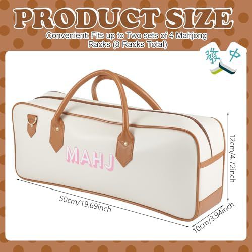 Embroidered Polyester Mahjong Rack Storage Bag