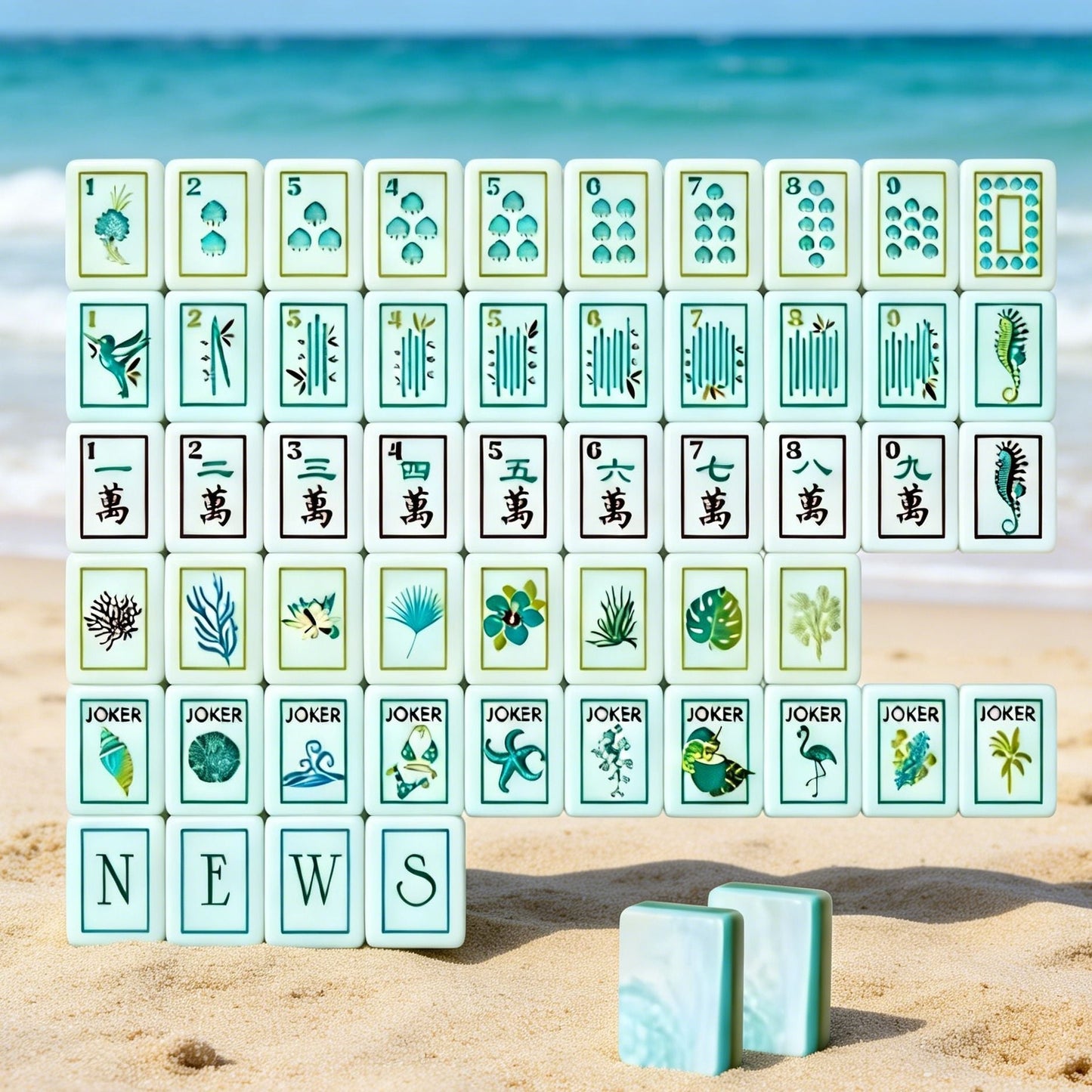 American Mahjong Game Set – Crystal Acrylic Mahjong Tiles