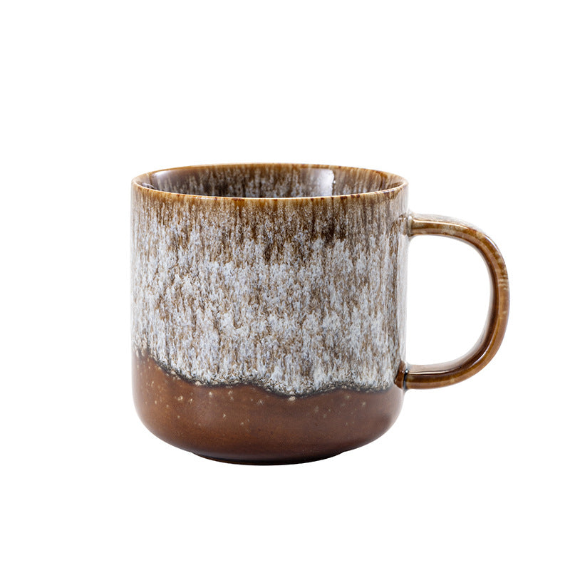 220ml Ceramic Coffee Mug – Reactive Glaze Stoneware Cup with Handle for Coffee, Tea, Latte, Café, Restaurant & Home Drinkware