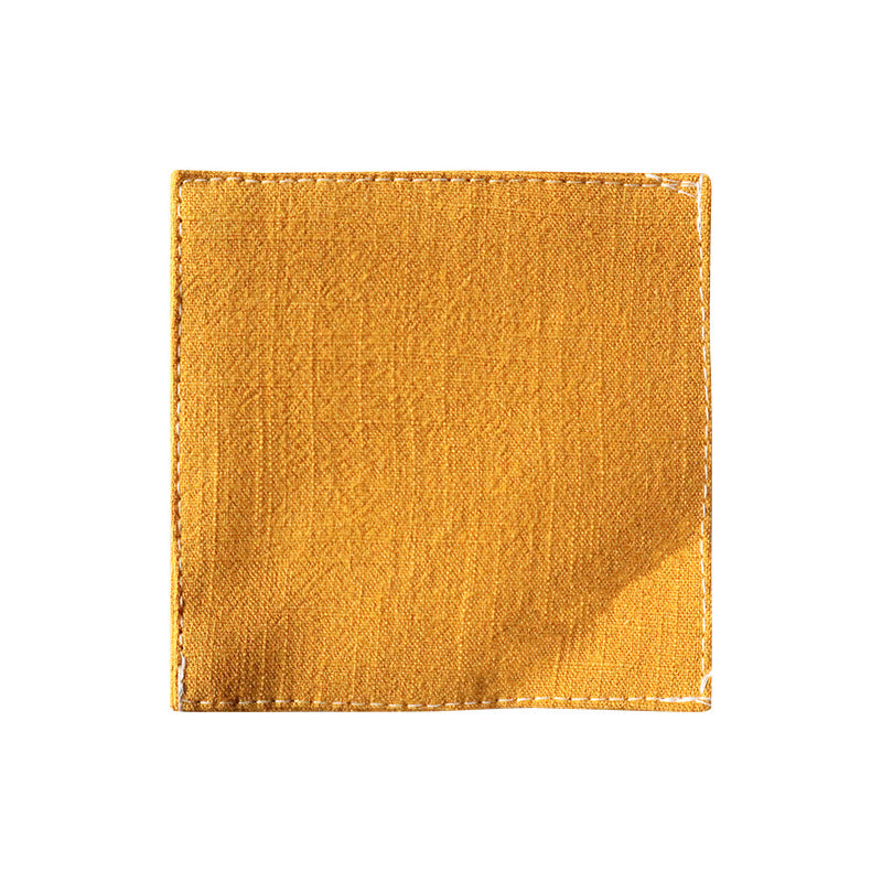 Solid Linen Coaster, Heat-Resistant Tea Cup Mat