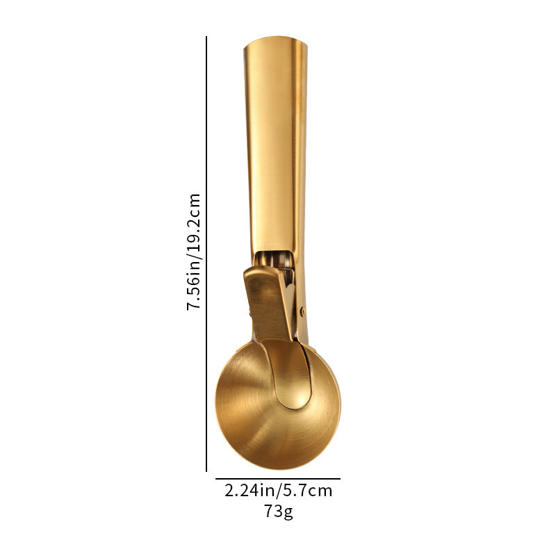 Stainless Steel 2-in-1 Ice Cream Scoop & Melon Baller, Double-Headed Summer Fruit Spoon