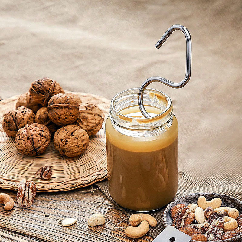 Stainless Steel Peanut Butter Stirrer – Durable Jar Mixing Tool for Nut Butter, Sauce & Spread Use