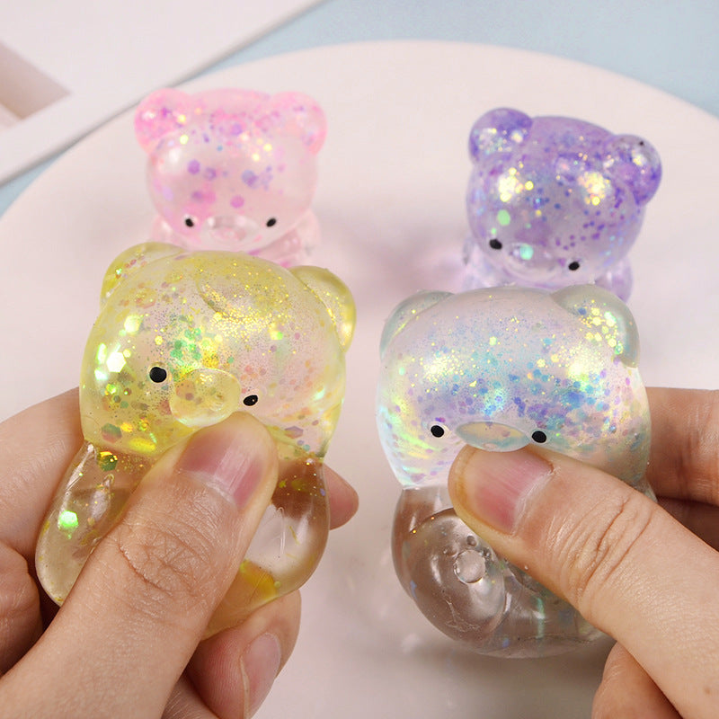 Aurora Mini Bear Squishy Toy – Malt Syrup Slow Rising Stress Relief Fidget Toy