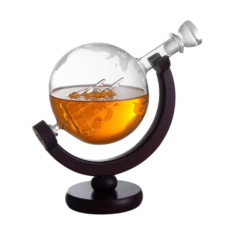 Sailboat Glass Whiskey Decanter – Decorative Liquor Bottle Gift