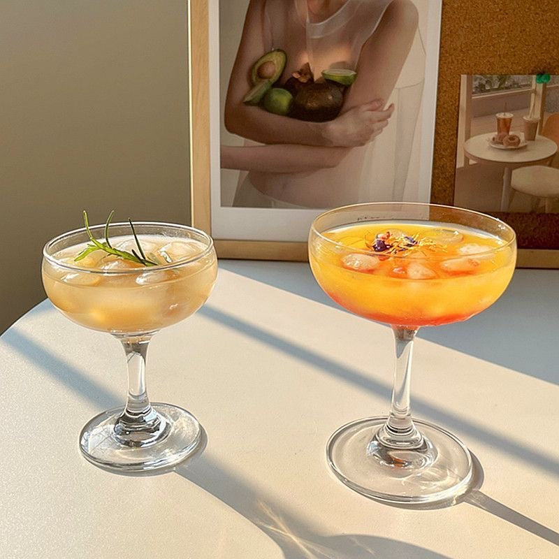 Decorative Stemmed Crystal Glass – Cocktail, Juice & Champagne Goblet