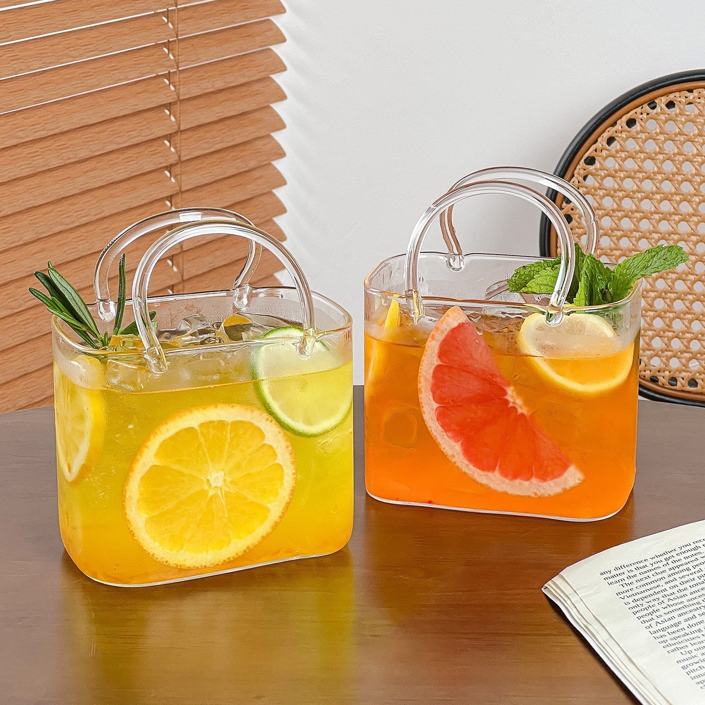 Novelty Handbag Glass Cup – Transparent Beverage & Cocktail Glass