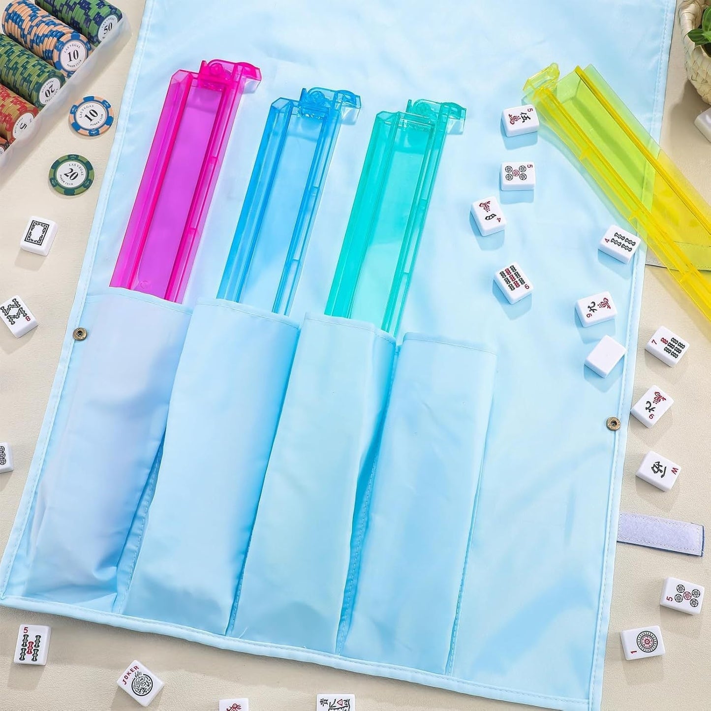 Mahjong Rake Storage Bag – Portable Carrying Case for Mahjong Accessories