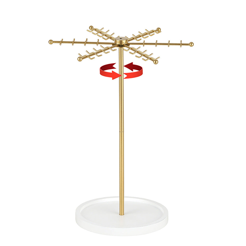 Rotating Jewelry Organizer Stand – 48-Hook Necklace & Bracelet Holder