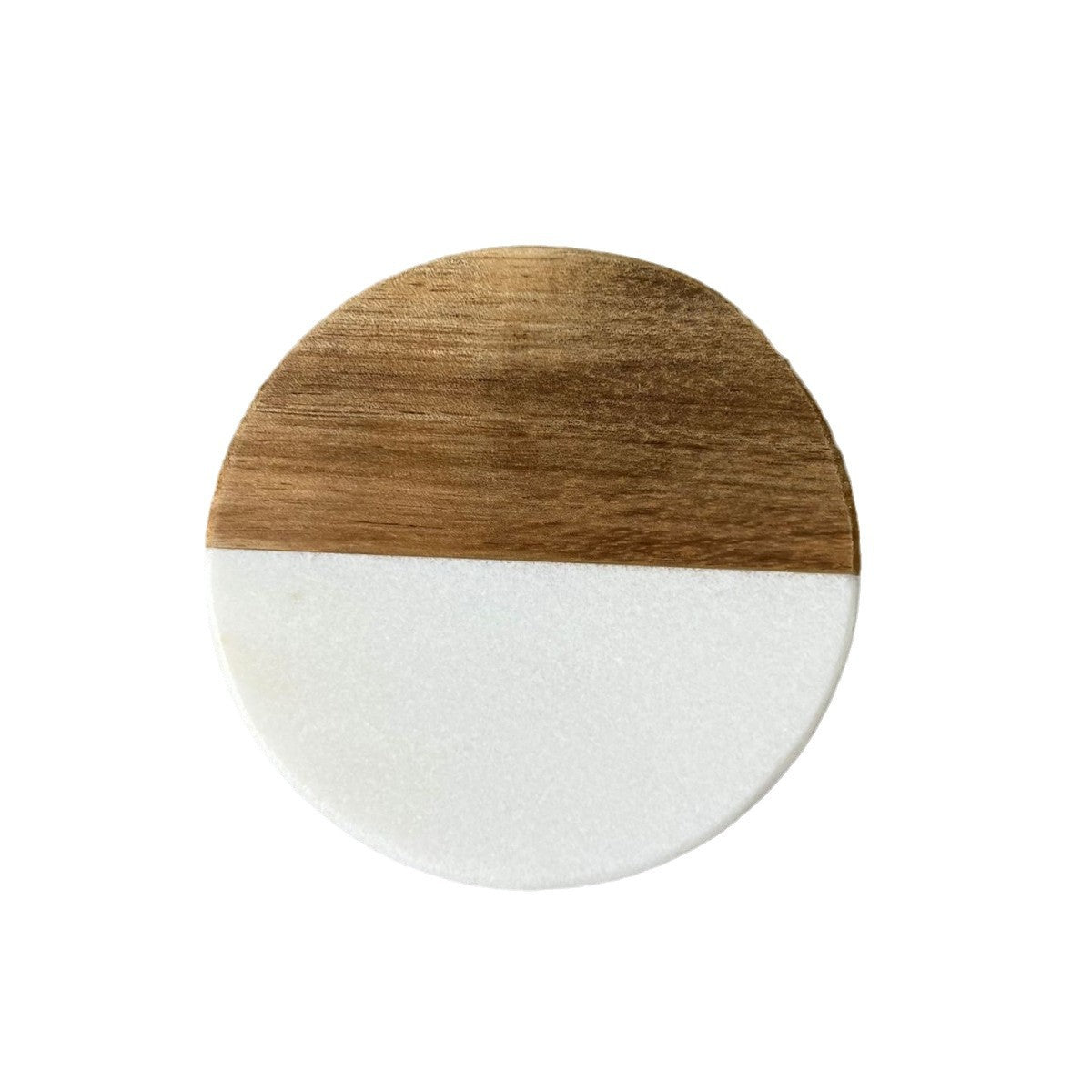 Marble & Wood Coaster – Heat-Resistant Drink Coaster