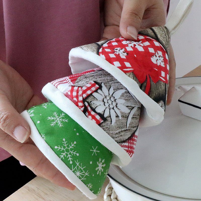 Fabric Pot Lid Cover, Triangular Heat-Resistant Handle Holder