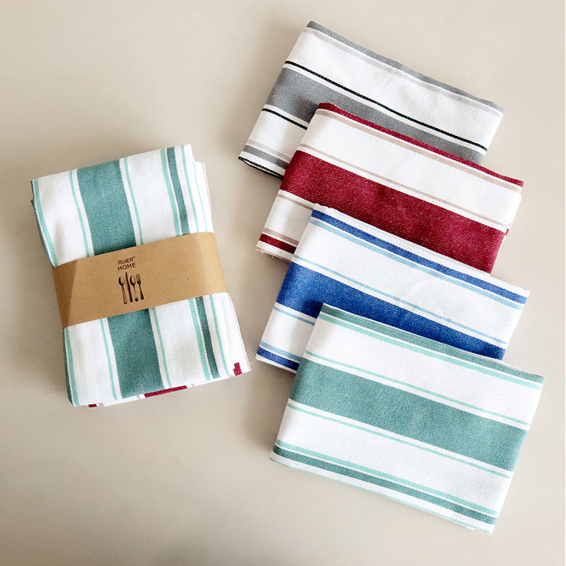Cotton Tea Towel, Yarn-Dyed Kitchen Napkin Cloth