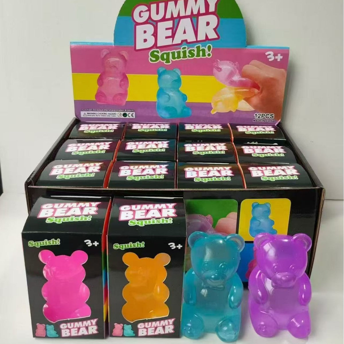 Malt Syrup Bear Squishy Toy – Transparent Jelly Stress Relief Fidget Toy