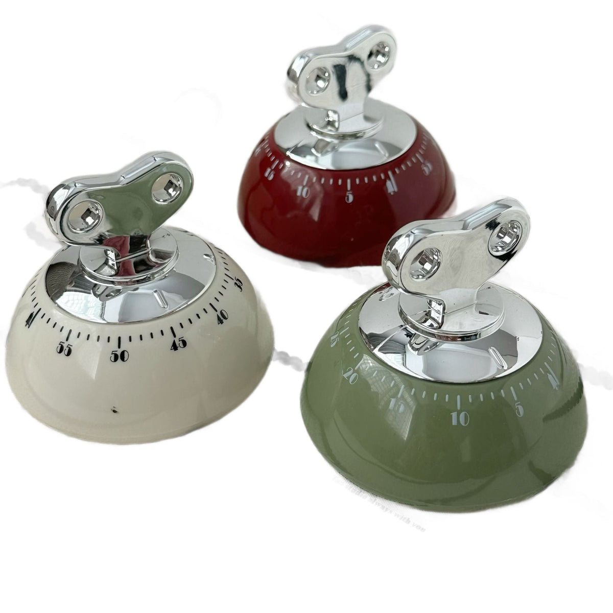 Retro Mechanical Kitchen Timer – 60-Minute Wind-Up Cooking Countdown Timer