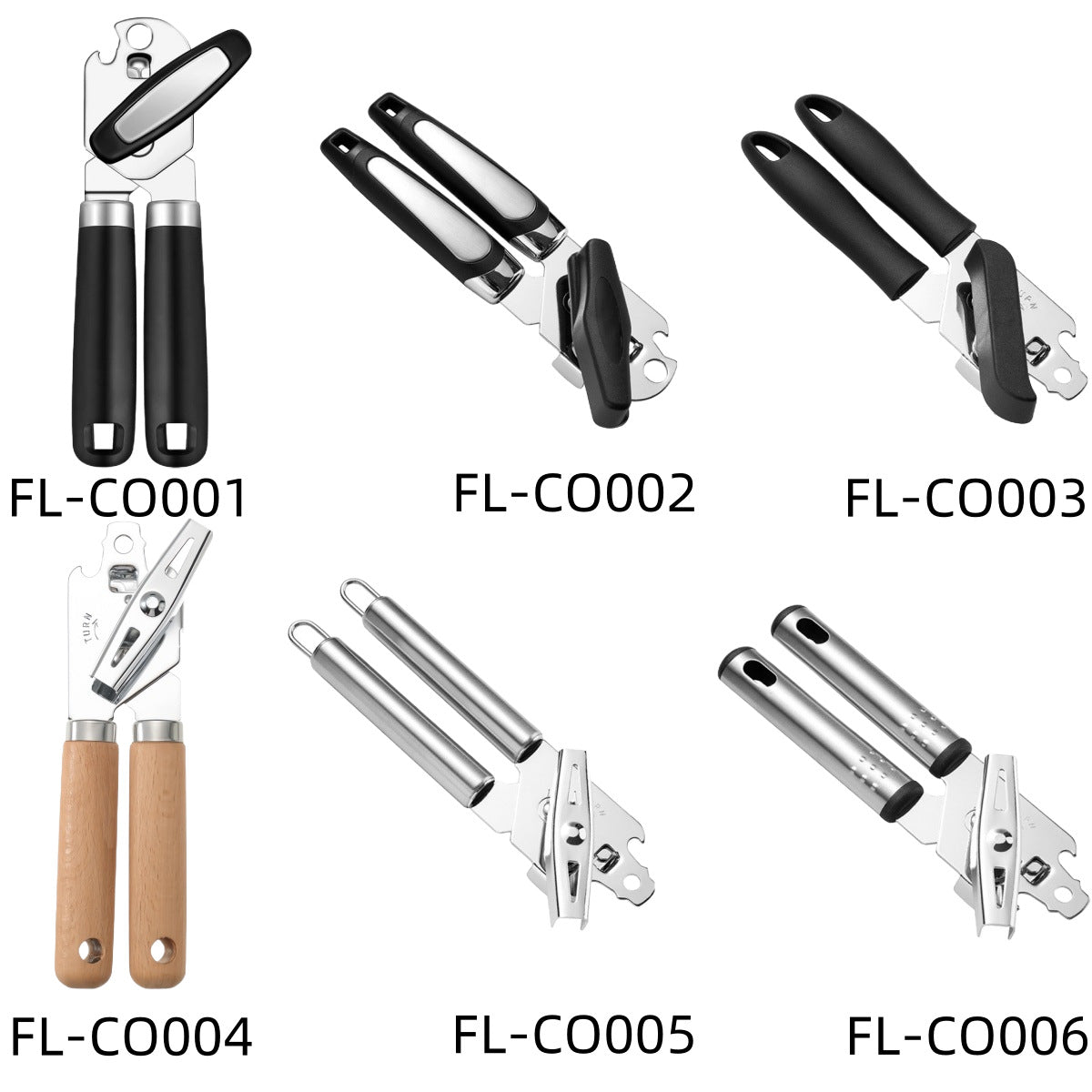 Multifunction Stainless Steel Can Opener & Bottle Opener with Wooden Handle
