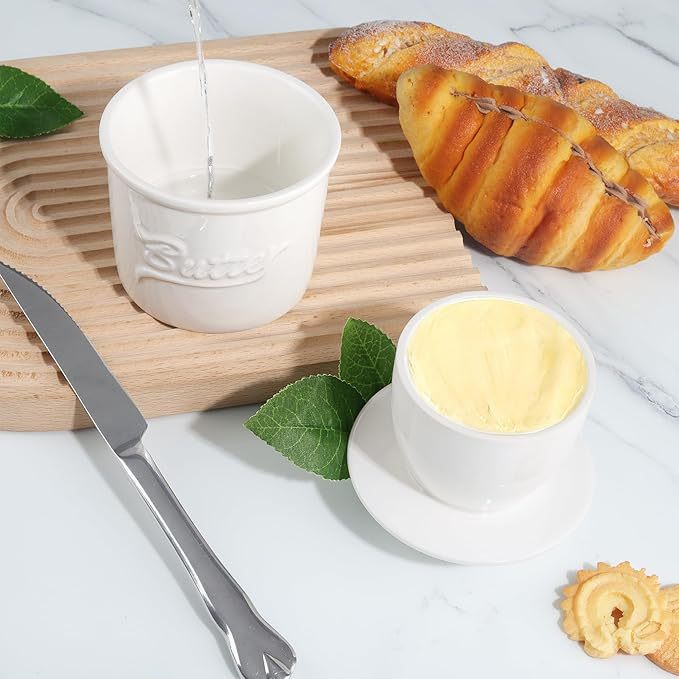 Ceramic Butter Dish with Lid – Butter & Cheese Storage Container