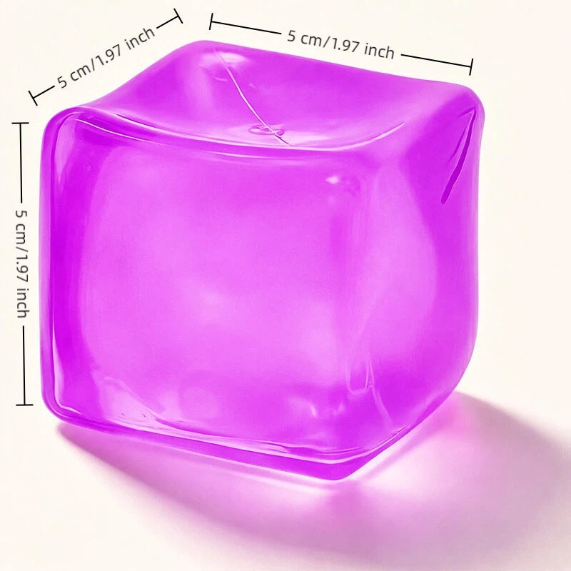 TPR Cube Squeeze Toy – Purple Soft Sensory Stress Relief Squishy