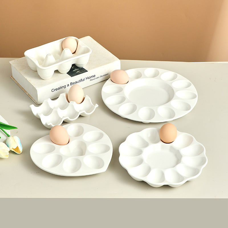 Ceramic Deviled Egg Tray – Easter Egg Display & Serving Plate