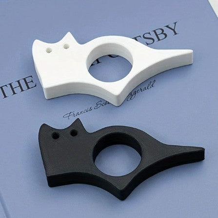 Cat Shape Thumb Book Holder – Portable Page Holder Ring for Reading, Book Lovers & Hands-Free Page Support