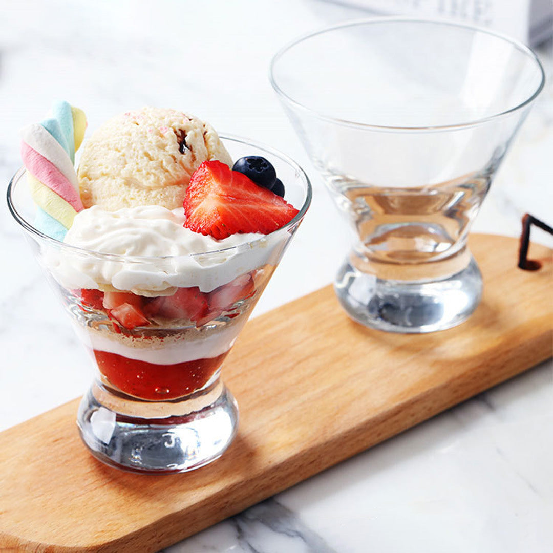 Nordic Glass Dessert Cup – Ice Cream, Yogurt & Sundae Bowl