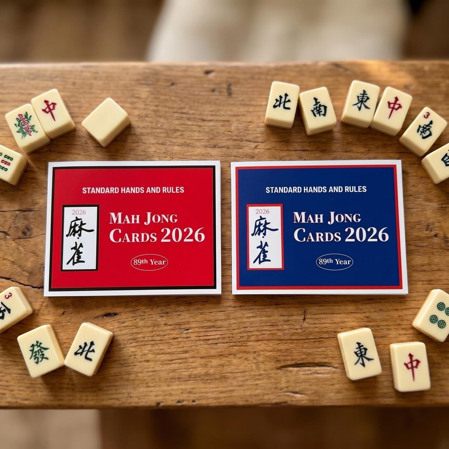 American Mahjong Instruction & Scoring Card Set – 4pcs Rule Guide Pack