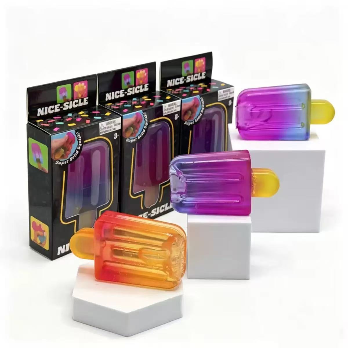 Ice Cream Squishy Toy – Gradient Popsicle Stress Relief Fidget Toy