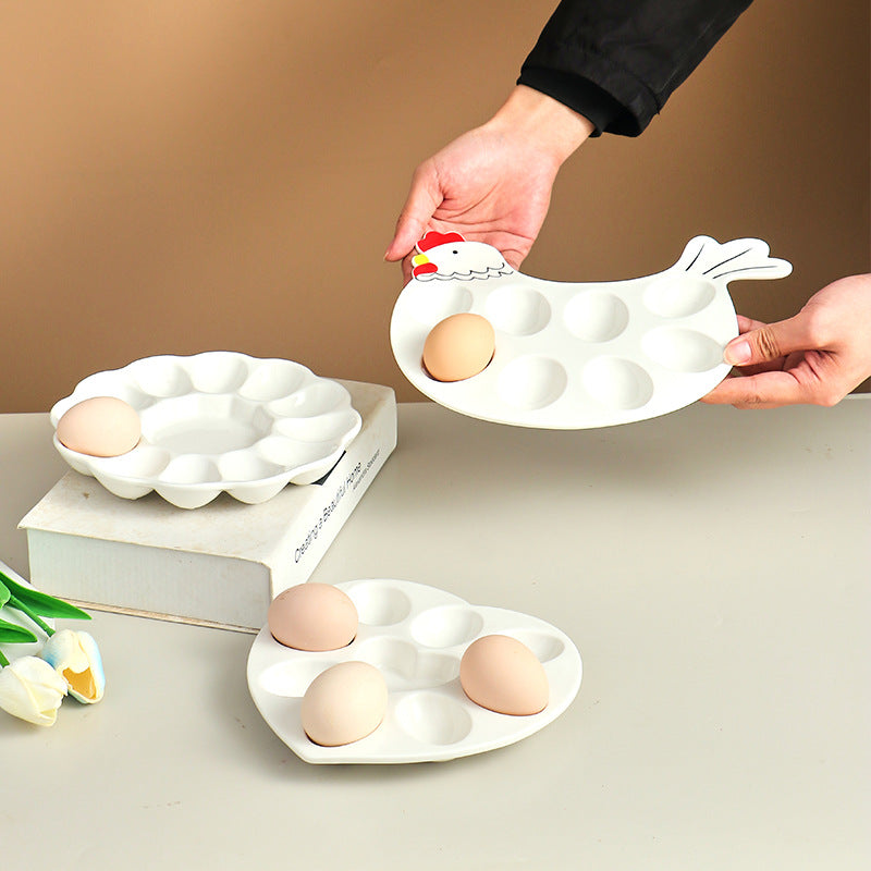 Ceramic Deviled Egg Tray – Easter Egg Display & Serving Plate