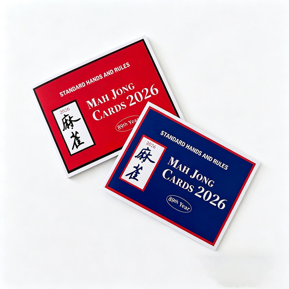 American Mahjong Instruction & Scoring Card Set – 4pcs Rule Guide Pack