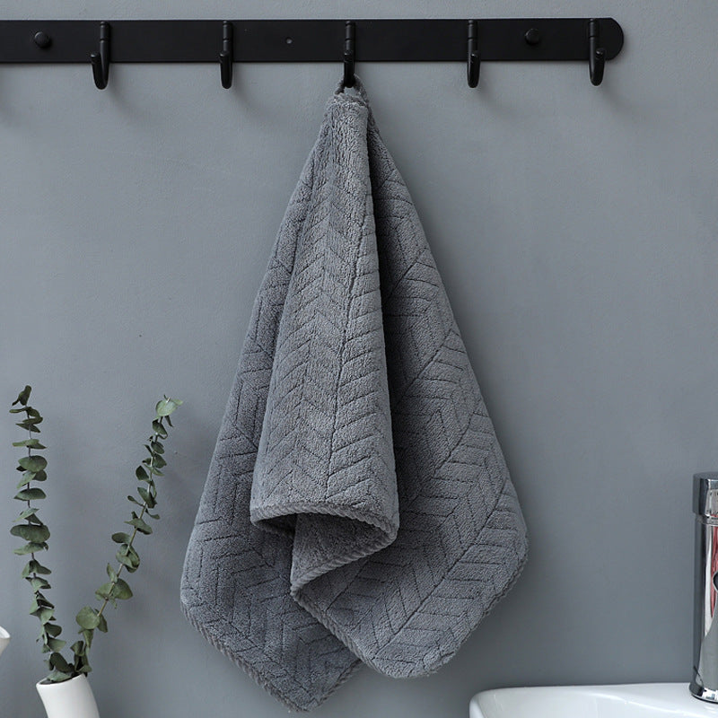 Coral Fleece Bath Towel – Soft Absorbent Quick Dry Textured Towel for Bathroom, Shower & Everyday Use