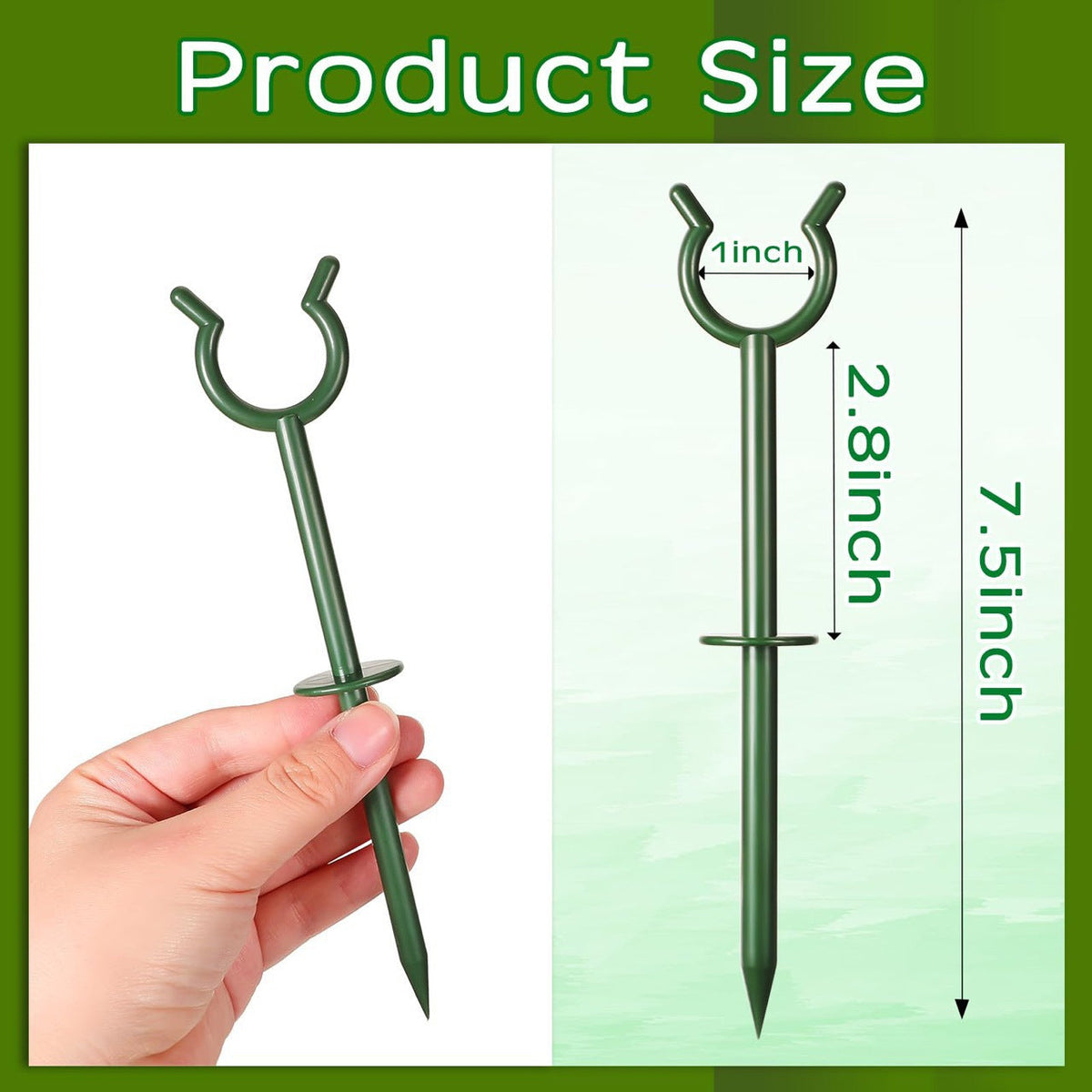 Garden Hose Holder Stakes – Heavy Duty Ground Support Clips for Water Hose Organization, Lawn & Garden Use