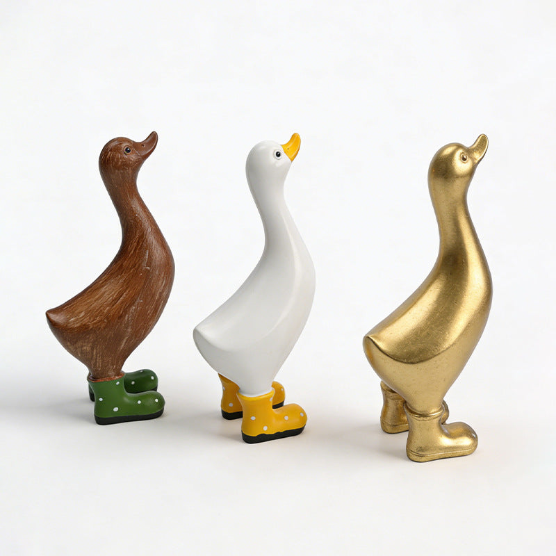 Resin Goose Figurine – Garden & Entryway Decorative Accent