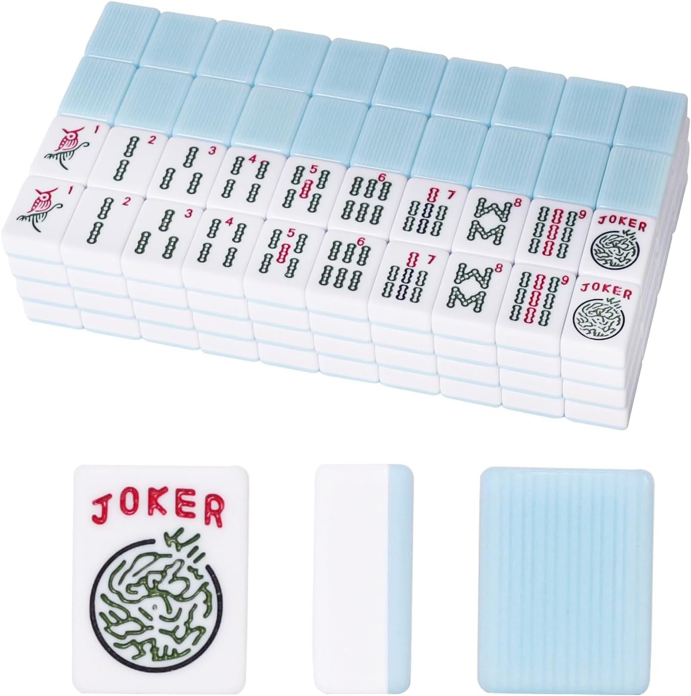 Melamine American Mahjong Set – 166PCS Travel Portable Mahjong Tiles for US Mahjong Game